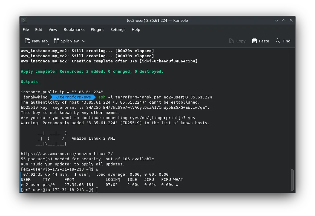 ssh to aws